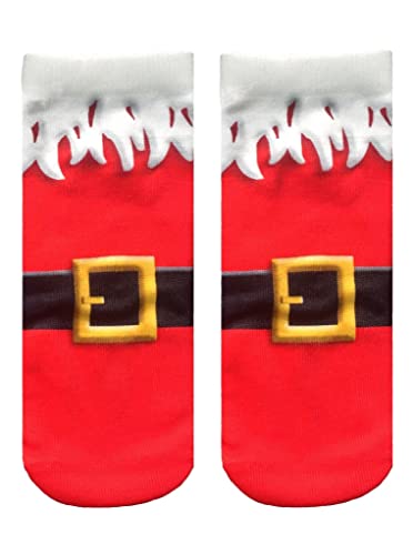 Living Royal 7014A Santa Boots Ankle Socks, 7.5-inch Length