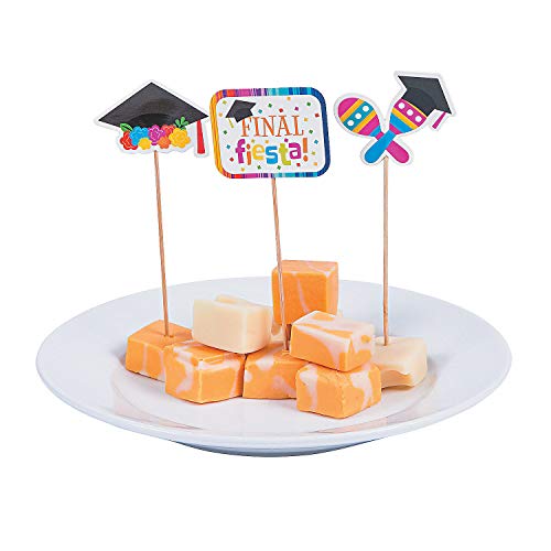 FIESTA GRAD FOOD PICKS - Party Supplies - 25 Pieces