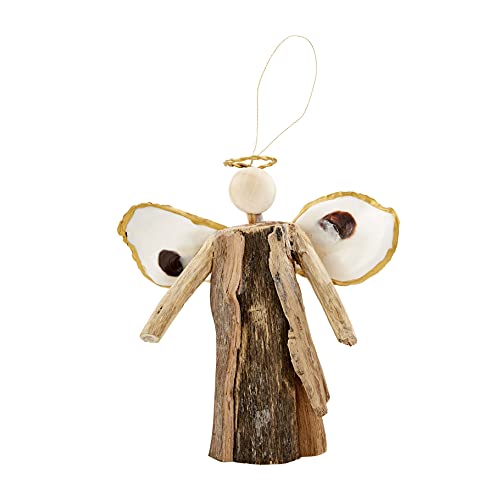 Mud Pie Arms Angel Oyster Ornament, 6 1/2-inch