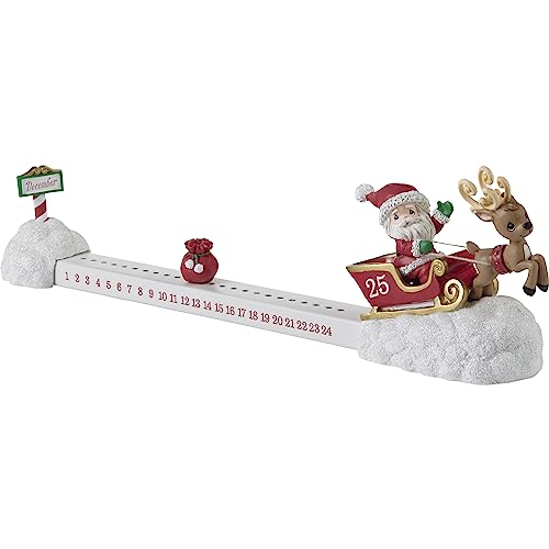 Precious Moments Here Comes Santa Claus Countdown Calendar, Multicolor