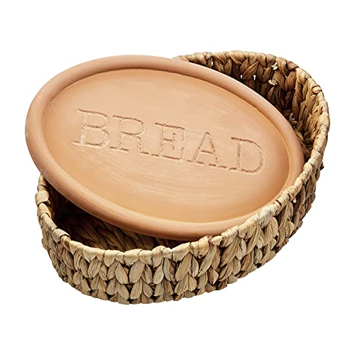 Mud Pie Terracotta Bread Warming Set, Brown, 8.5" x 12.5"