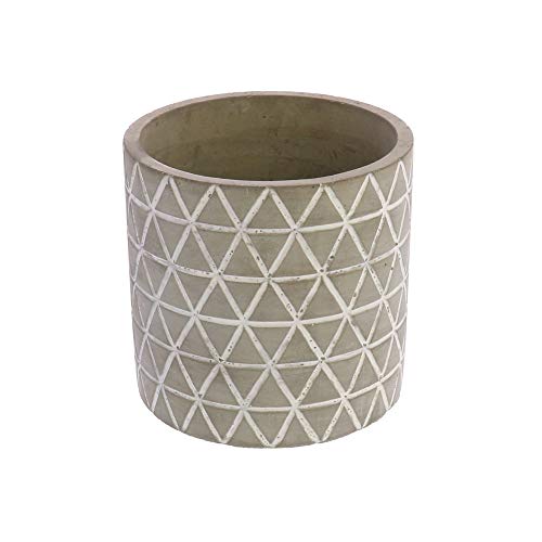 HomArt Paso Diamond Cachepot, Cement -Small