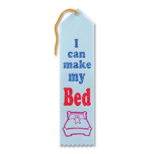 Beistle I Can Make My Bed Ribbon Award, Multicolor - 1pack