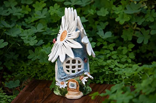 Blue Sky Clayworks Clayworkss Blue Daisy Candle House, Multi
