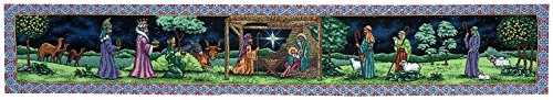 Manual Woodworkers & Weavers Table Tapestry Runner, First Christmas