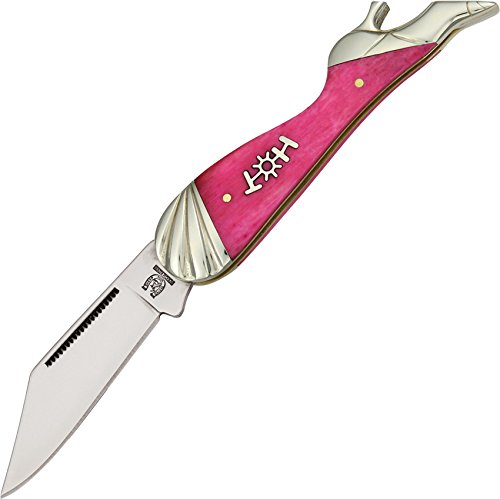 Blue Ridge Knives Rough Ryder Small Leg Knife Hot Pink