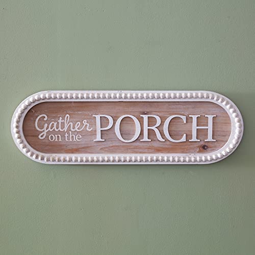 CTW Colonial Tin Works 440199 Gather on the Porch Wood Sign, 23.75-inch Width