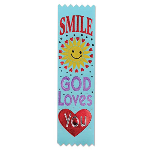 Beistle Smile, God Loves You Value Pack Ribbons