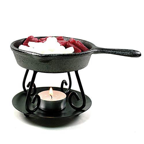 CWI BRIGHT IDEAS Wax Melter, Cast Iron Skillet with Warmer and Trivet