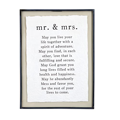 Mud Pie Mr Mrs Sentiment Plaque