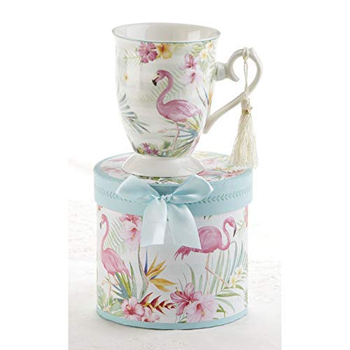 Delton 4.6" Porcelain Mug/Gift Box, Flamingo