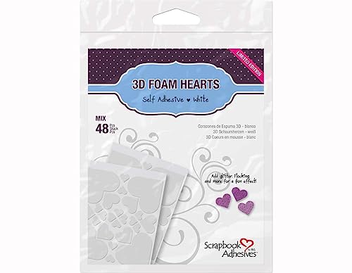 Scrapbook Adhesives by 3L 3L Corporation Self-Adhesive Scrapbook Foam Embellishment Shapes, Hearts