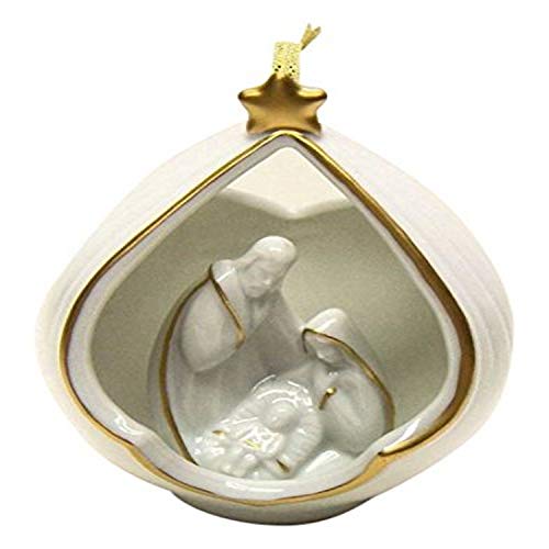 Cosmos Gifts ATD 33265 3.5" Nativity Scene Ornament with Gold Colored Details