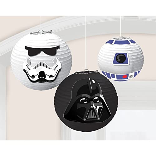 Amscan 244036 Star Wars Galaxy Paper Lanterns with Add On&