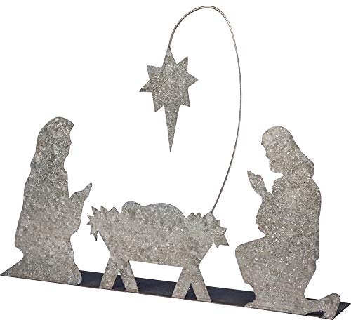 Primitives By Kathy 16 Inches Long Metal Holy Family Nativity Home Decor