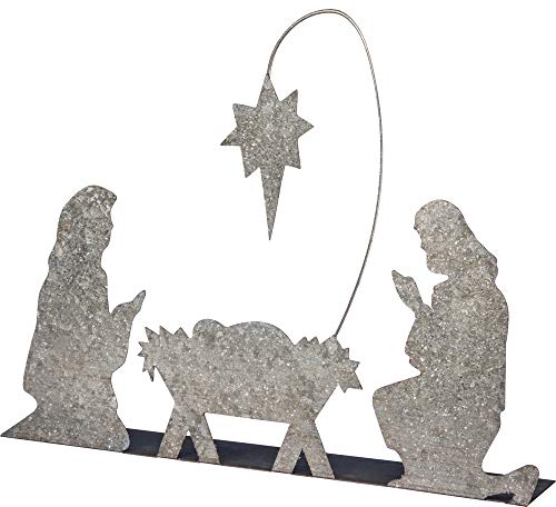 Primitives By Kathy 16 Inches Long Metal Holy Family Nativity Home Decor