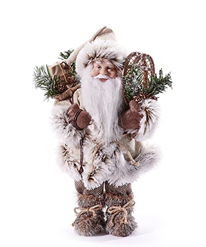 Giftcraft 665507 Christmas Tall Standing Santa Figurine Decor, 18-inch Height