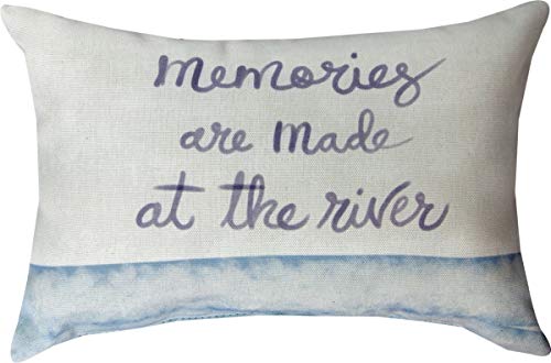 Manual SWMAML River Life Memories are Made at The River Climaweave Pillow, 12.5 Inches x 8.5 Inches