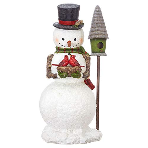 RAZ Imports Doggone Christmas 34" Snowman with Cardinals