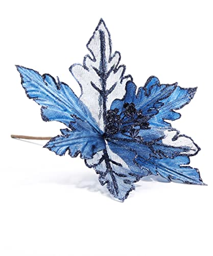 Giftcraft 682000 Christmas Poinsettia Pick, 10.23 inch, Polyester and Wire