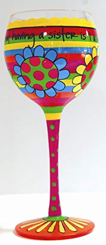 Peking Handicraft 88SWZ77AWG5 Wine Glasses, 8-inch Height (Sister Friend)