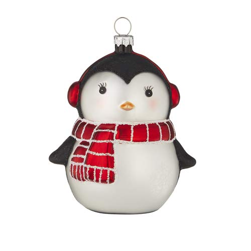 Raz Imports 4120899 Penguin Ornament, 4.5-inch Height, Glass