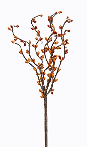 CWI Gifts 6-Piece 9-Branch Pip Berry Pick Set, 12-Inch, Mustard