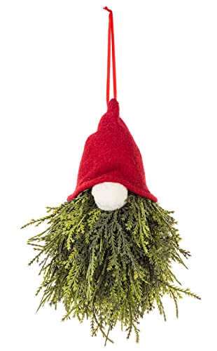 Ganz MX181373 Gnome with Pine Beard Ornament, 7.5-inch Height, Plastic and Polyester