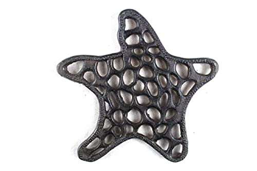 Hampton Iron Cast Iron Starfish Trivet 7 - Decorative Starfish - Beach Coastal Decor