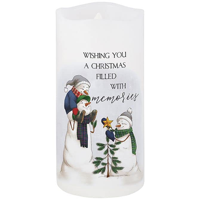 Carson Home Accents Memories Moving Wick Candle, 6-inch Height