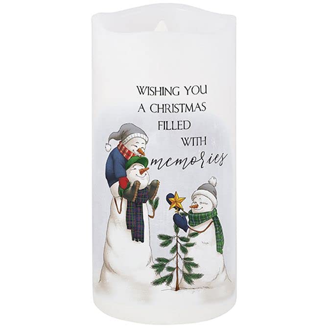 Carson Home Accents Memories Moving Wick Candle, 6-inch Height
