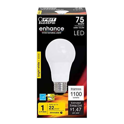 FEIT ELECTRIC OM75DM/930CA 75W A19E26 3K LED BULB