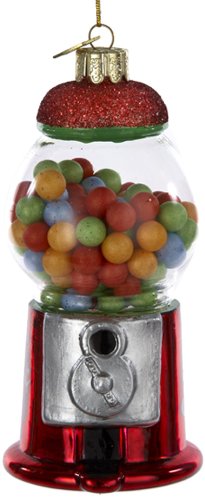 Noble Gems Kurt Adler 4-1/2-Inch Glass Gumball Machine Ornament