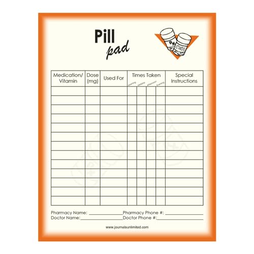 Journals Unlimited Pill Note PadJumbo