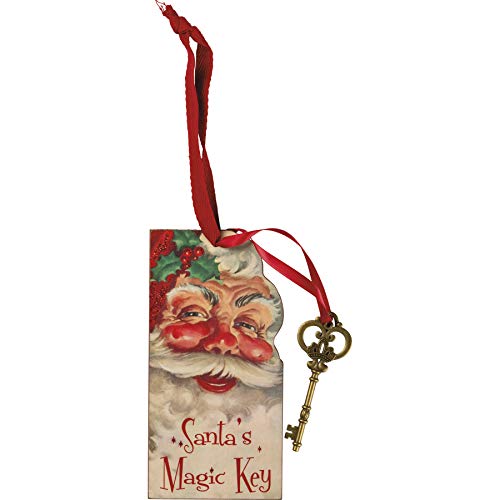 Primitives By Kathy Ornament - Santa's Magic Key