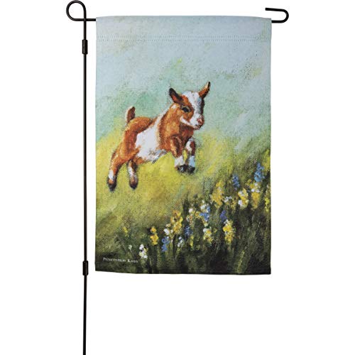 Primitives By Kathy Jumping Goat Garden Flag