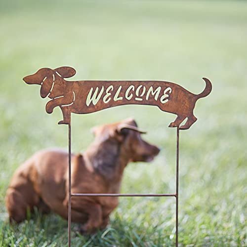 CTW 370783 Weiner Dog Welcome Yard Stake, 21-inch Height