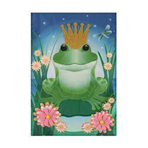 Evergreen Flag Beautiful Frog Prince Applique Garden Flag - 12.5 x 1 x 18 Inches Homegoods and Decorations for Every Space
