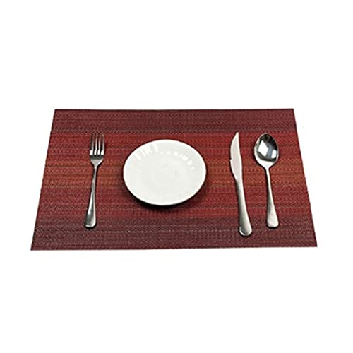 Comfy Hour Table Mats Set of 4, 12" x 18", Red, Christmas, Thanksgiving