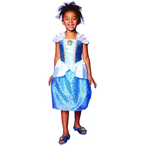 JAKKS Pacific Disney Princess Cinderella Dress Costume for Girls, Perfect for Party, Halloween Or Pretend Play Dress Up