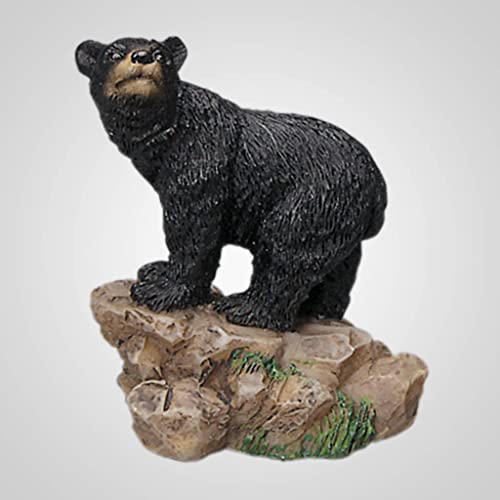 Lipco Bear On Rock, Black, Polyresin, Home, Home D‚àö¬©cor