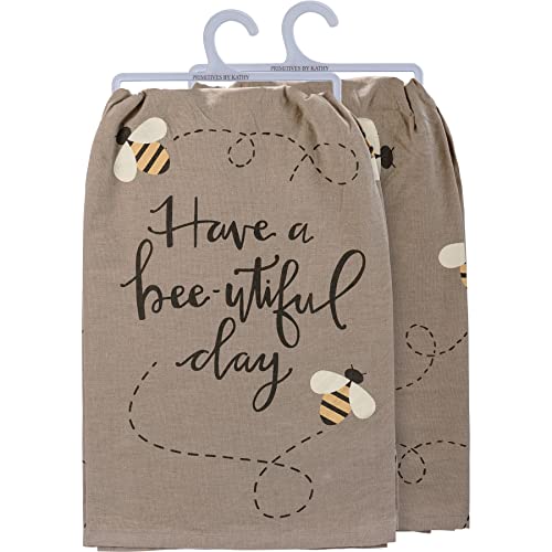Primitives by Kathy 111973 Kitchen Towel Have A Bee-utiful Day, 28-inch