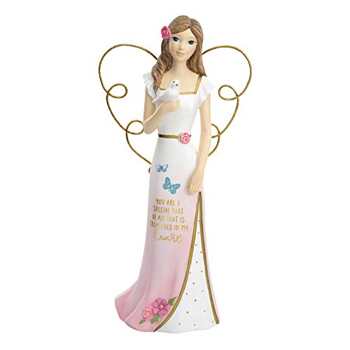 Pavilion Gift Company Special Part of All That is Treasured in My Heart-7.5 Inch Collectible Angel Figurine, Pink