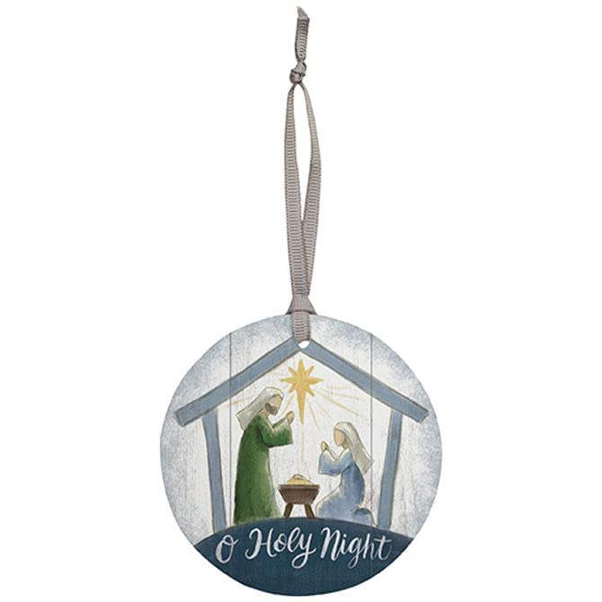 Carson Home Accents O Holy Night Hanging Ornament, 3.5-inch Diameter