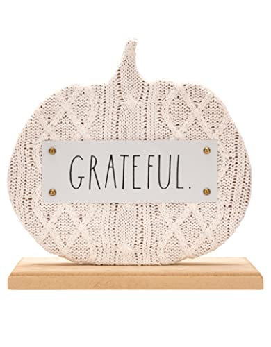 DesignStyles Rae Dunn Pumpkin Fall Decor ‚Äö√Ñ√¨ Grateful Desk Decor ‚Äö√Ñ√¨ Pumpkin Decorations for Home ‚Äö√Ñ√¨ Fall Decorations for Home - Office Decor for Women - Cute Desk Accessories for Women - Aesthetic Fall Home Decor