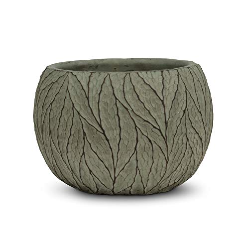 Abbott Collection  27-TERRAIN-642-SM Sm Deep Leaf Planter-Sage-5.5" D, 5.5 inches D