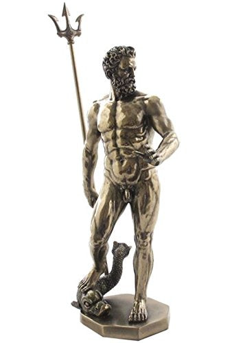 Unicorn Studio 11.75 Inch Greek Figure Poseidon with Trident Decor Gift Objet D Art