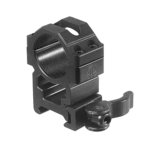 Leapers UTG 1"/2PCs High Pro LE Grade Picatinny QD Rings: 22mm Wide , Black