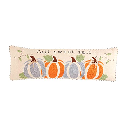Mud Pie Sweet Fall Pillow, 11" x 35", Orange