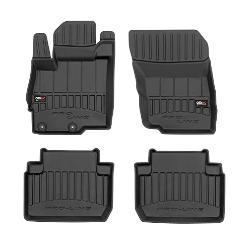 OMAC USA for Mitsubishi Eclipse Cross 2018-2022 | Premium Floor Mat Set Black | All Weather Performance Rubber 3D Moldeded Kit